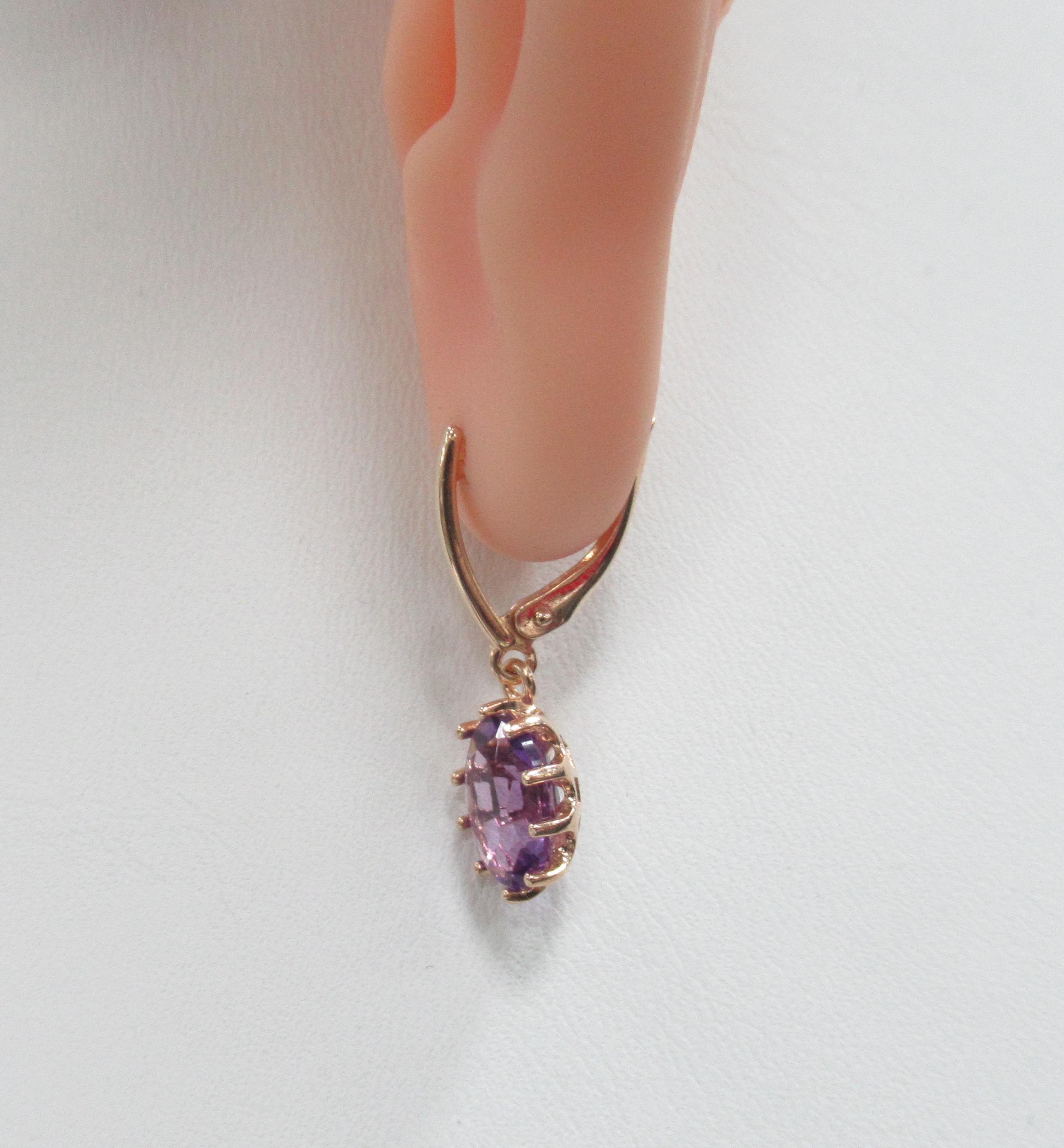 Серебряные серьги с аметистами